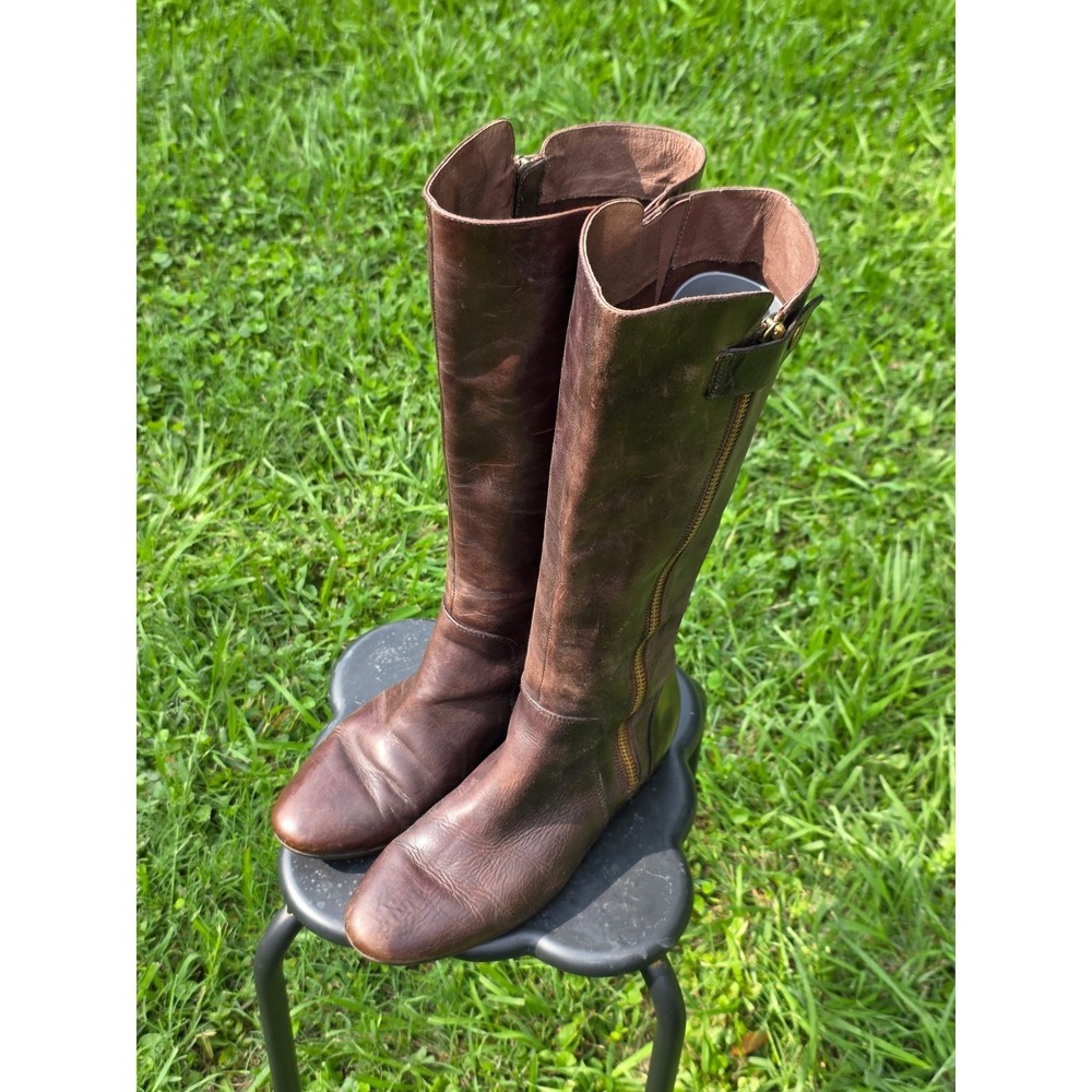 Isola Arielle Brown Leather Tall Classic Riding Boots 8.5